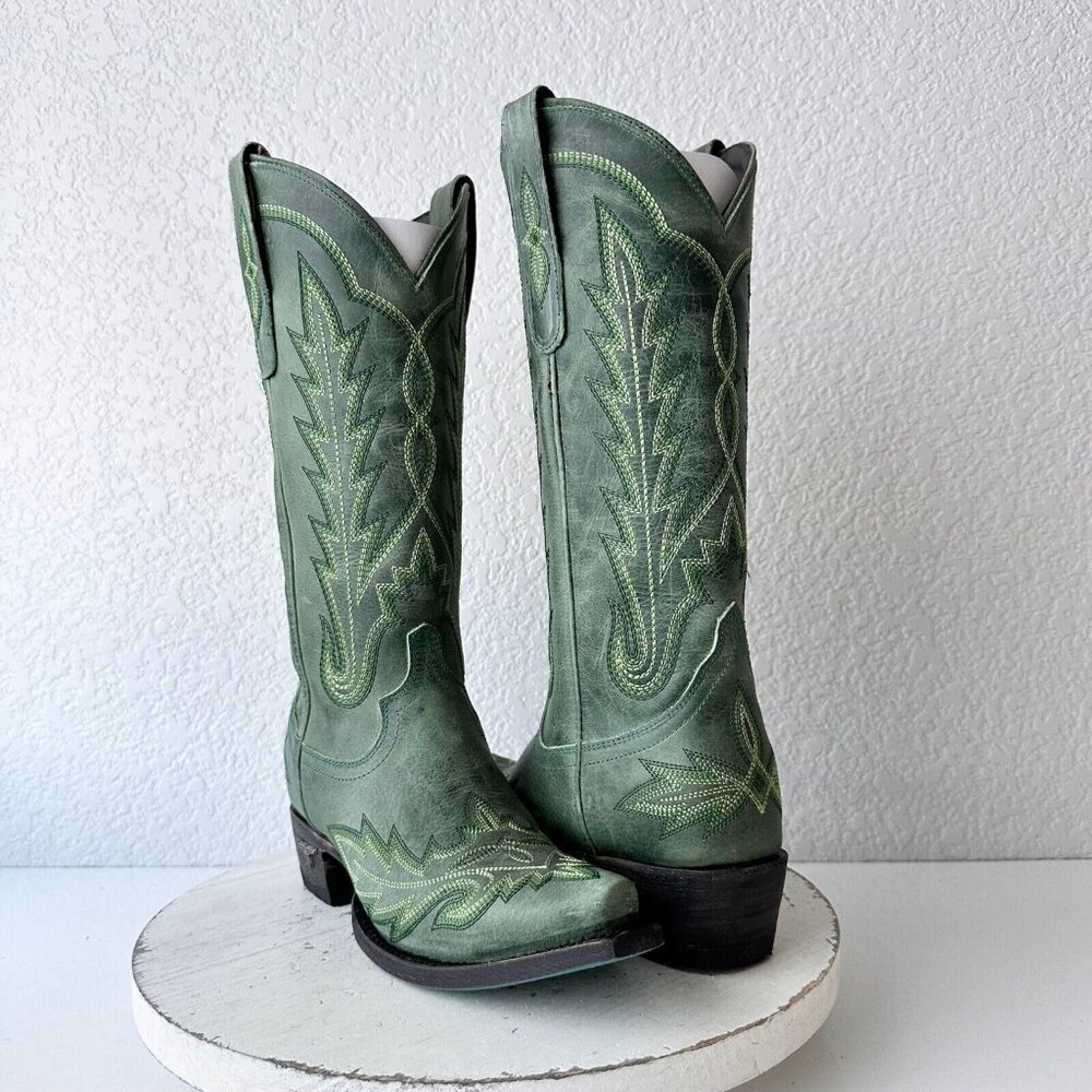 Green Heeled Boots